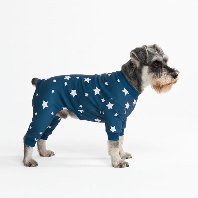 Spark Paws Dog Pajama, Dog Recovery Suit Male, Onesie, Ultra-Soft and 4-Way Stretch, for Small Medium and Large Breeds - Stars - M
