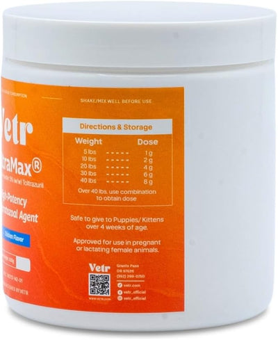 Vetr's Toltramax Toltrazuril Powder for Horses, Dogs, Cats, 100g (5.0%, Chicken)