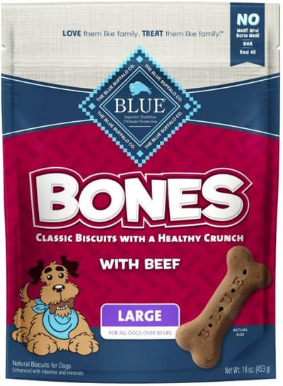 Blue Buffalo Classic Bone Biscuits with Beef Large 16 oz