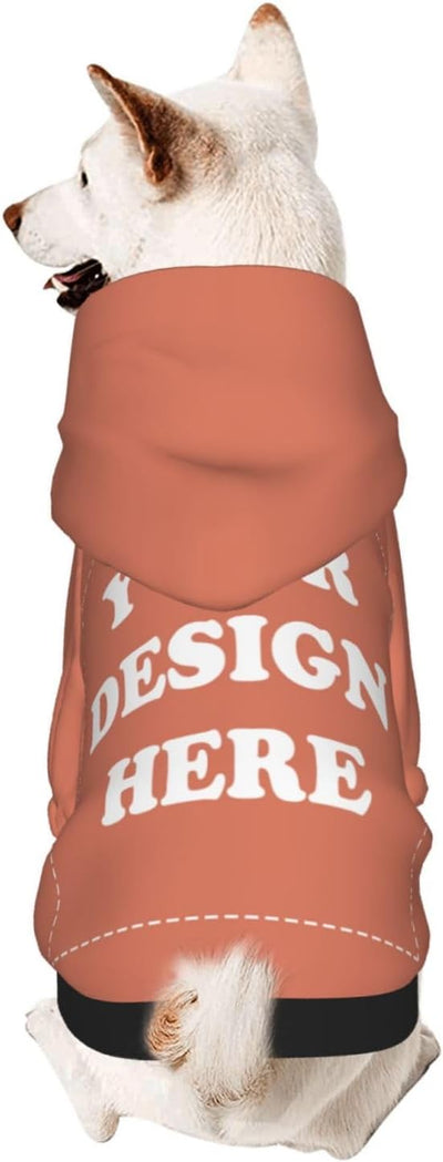Dog Costume, Custom Dog Hoodie, Dog Name Costume Holiday Pet Pajamas Outfit, Personalized Pet Coat Costumes for Small Medium Large Dogs and Cats for Winter, Coral, S