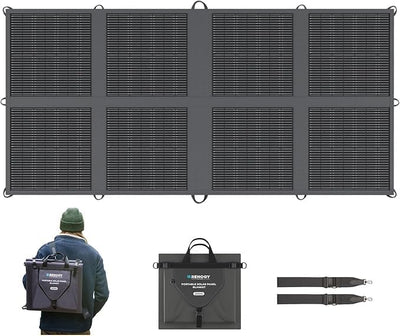 RENOGY REGO 200 Watt Portable Solar Panel, Renogy Solar Blanket N-Type Foldable Solar Panel, 25% High Efficiency, Lightweight Solar Panels Charger for Camping, RV, Marine, SUV, Off Grid Applications