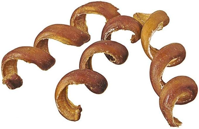 All-Natural 6" Bully Stick Springs for Dogs - Fun, Challenging, Rawhide-Free, 100% Beef, Single Ingredient Chew Bones - Fully Digestible, Low Odor - 25 Pack - Packaging May Vary