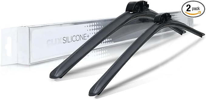 Clix Wipers Windshield Wiper Blades 14"/14" Set of 2, Fits Jeep Wrangler TJ and LJ, All-Weather Premium Replacement Wipers with Quick Clips, 1997-2006 Jeep Accessories, Silicone