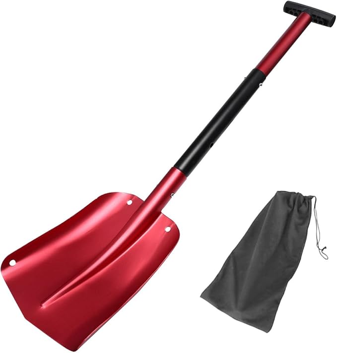Aluminum Alloy Snow Shovel Detachable Lightweight Wide Car Shovel for Winter Snow and Ice Removal with Carry Bag
