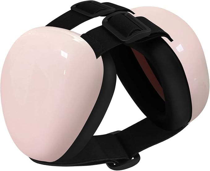 derYEP Dog Earmuffs for Hearing Protection 29dB NRR Ear Muffs Noise Protection (Large, Pink)