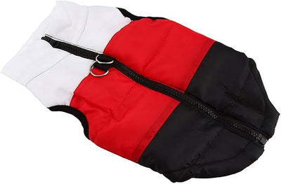 Winter Waterproof Windproof Dog Vest Coat Warm Dog Vest for Cold Weather Dog Jacket for Small Medium Dogs (Not Suitable for Big Dogs) White/Red/Black M