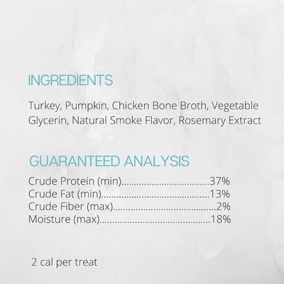 Farmland Traditions Tiny Loves Jerky Trainer Treats for Dogs w/Bone Broth (Turkey & Pumpkin, 6 oz.)