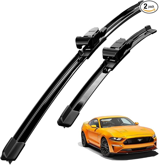 Compatible With Ford Mustang 2007-2021 Front Windshield Wipers Water Repellent Available in All-Seasons OEM Quality 2PCS 22"+20"