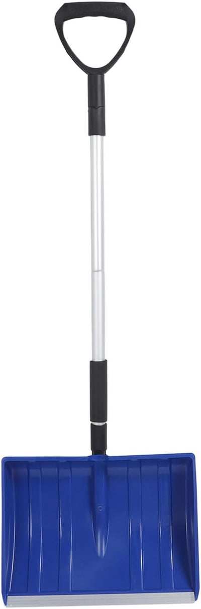 Compact Snow Shovel, Lightweight Portable Shovel with Adjustable Handle for Snow Removal Garden Car Camping (Blue)