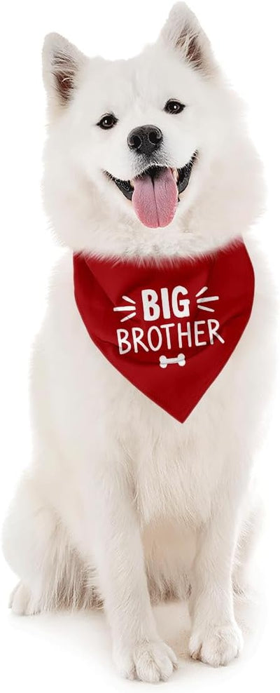 Big Brother Dog Bandana, Red Wine Pet Dog Scarf Accessories, Pregnancy Announcement Big Brother Baby Reveal, Pet Dogs Triangle Scarf, Dogs Bandana for Small Medium
