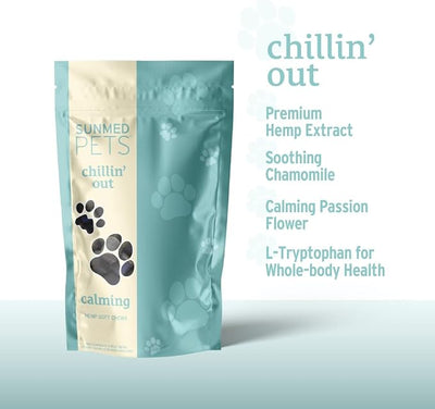 Hemp Calming Chews for Dogs By Sunmed | Relaxation & Anxiety Relief Dog Calming Treats | Stress Relief Dog Products for Small and Large Pups | Pet Travel Essentials - 40 Count