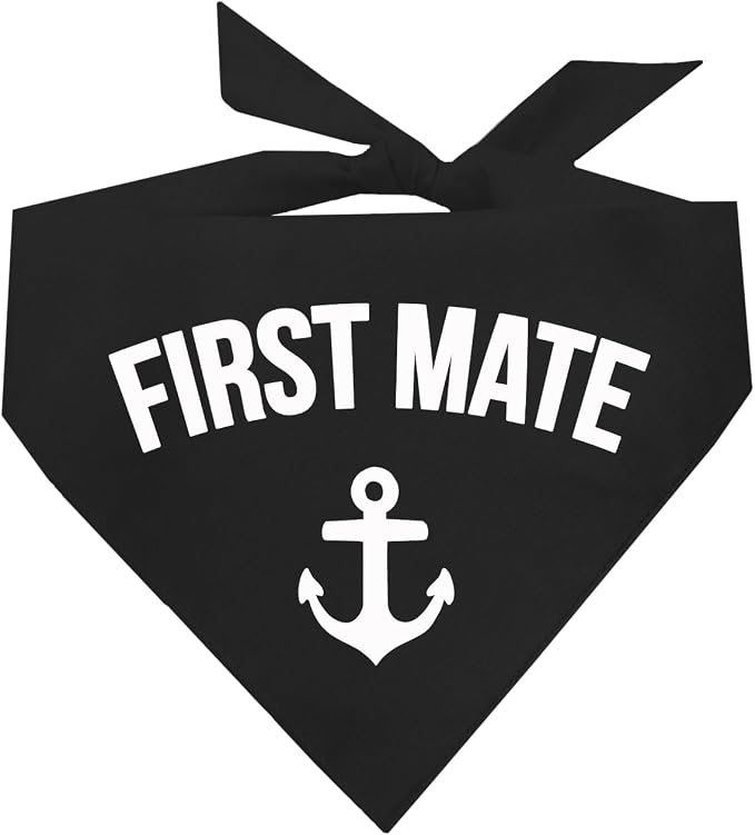 First Mate Dog Bandana (Black, XS 264)