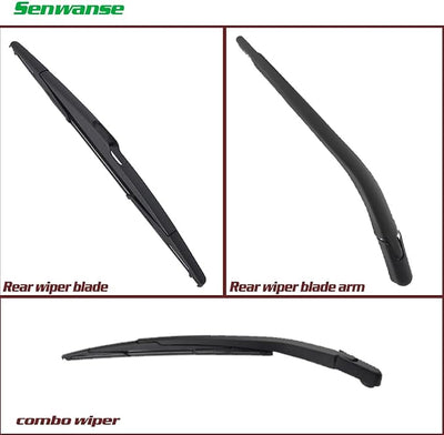 Rear Windshield Wiper Blade and Arm Replacement for VOLVO XC90 2011-2014 XC60 2011-2017 Back Windscreen Wiper