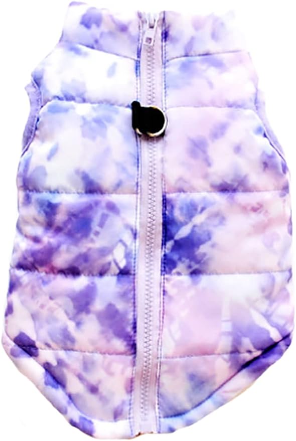 Winter Waterproof Windproof Dog Vest, Warm Coat for Cold Weather, Jacket for Small Medium Dogs, Not Suitable for Big Dogs, Y-1-purple Multicolored