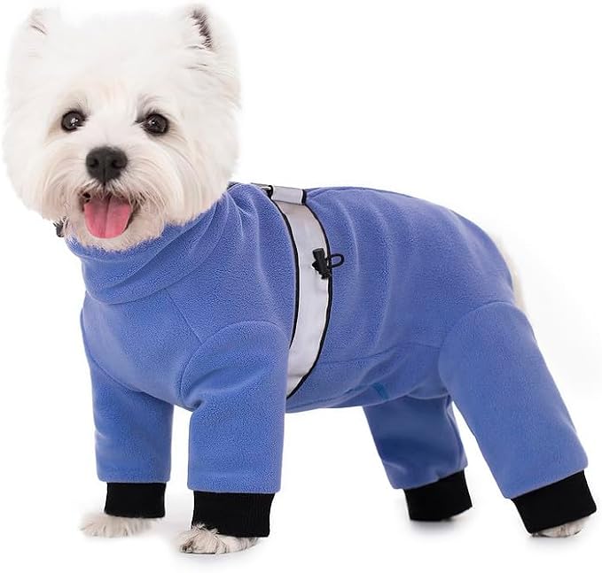 Dog Coats for Small Dogs, Polar Fleece Dog Pajamas Bodysuit for Small Medium Dogs, Dog Winter Jacket Dog Sweater Dog Vest for Small Dog, Dog Four-Legged Warm Clothes