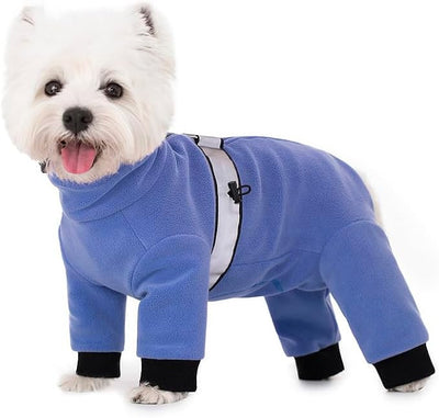 Dog Coats for Small Dogs, Polar Fleece Dog Pajamas Bodysuit for Small Medium Dogs, Dog Winter Jacket Dog Sweater Dog Vest for Small Dog, Dog Four-Legged Warm Clothes