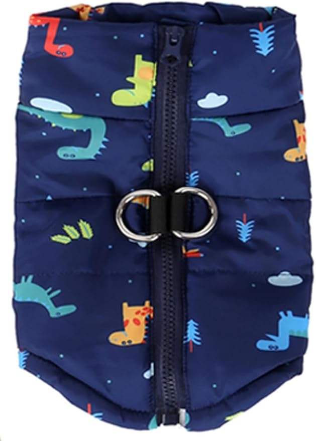 Winter Waterproof Windproof Dog Jacket - Warm Vest Coat for Small & Medium Dogs - Not Suitable for Big Dogs C-1-dino Small