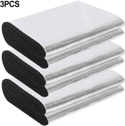 3 Pack Vehicle for battery Insulators with Flame Retardant Aluminum Foil and Cotton, Cold Resistant Heat Shield Cover for Extreme Weather Protection