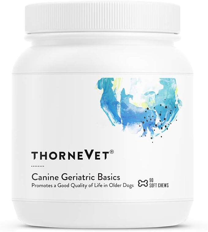 Canine Geriatric Basics – Senior Dog Multi-Vitamin/Mineral Formula Supports Healthy Cognition, Joints, and Eyes, 90 Soft Chews