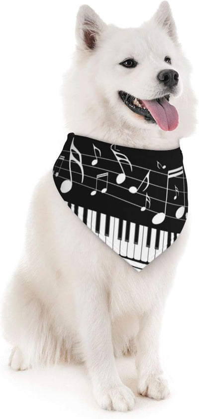 Music Note Musical Instrument Dog Bandana Scarf Triangle Bibs Pet Accessories Cat Kerchief
