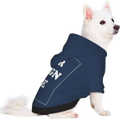 Dog Costume, Custom Dog Hoodie, Dog Name Costume Holiday Pet Pajamas Outfit, Personalized Pet Coat Costumes for Small Medium Large Dogs and Cats for Winter, Navy, L