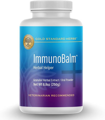 ImmunoBalm Itch and Inflammation Relief for Dogs by Gold Standard Herbs, All Natural Granular Herbal Powder (250 gram)