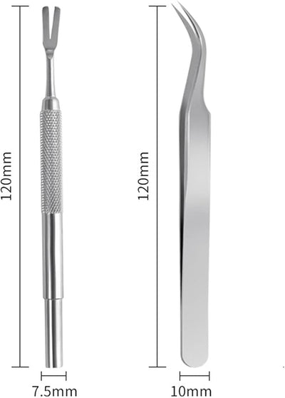 Tick Remover Kit, Stainless Steel Tick Remover Tweezers Tick Remover Tools Set for Pet Dog, Cat, Human with Storage Box