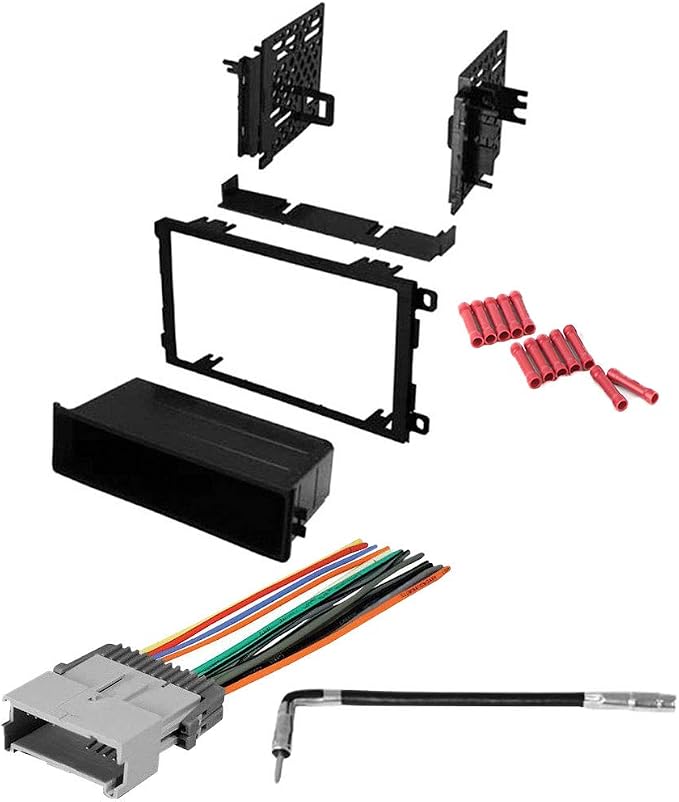 CACHÉ KIT930 Bundle with Car Stereo Installation Kit for Hummer H2 2003 – 2007 in Dash Mounting Kit, Harness, Antenna for Single or Double Din Radio Receivers (4 Item)