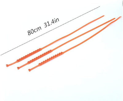10Pcs Snow Tire Chain Anti-Slip Chains Adjustable Nylon Zip-Tie Track Claws Emergency Straps Durable and Stable Noise Reduction Mute Orange
