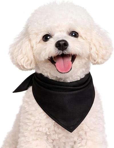 Petitebella Single Color Pet Bandana (Black, Large)