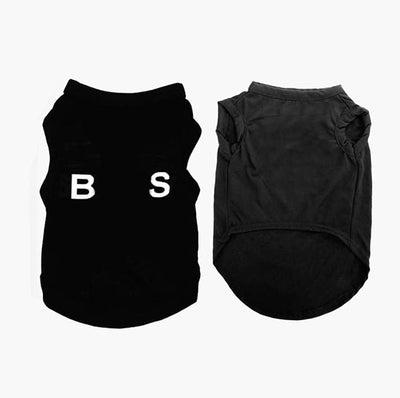 2Pack Small Puppy Security Costume Cotton Dog Shirt for Small Dog Boy Pet Clothes Security Puppy Black Vest T-Shirts Cat Top Tee Breathable Stretchy