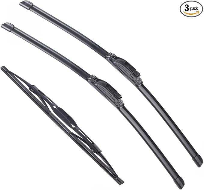 Front And Rear Windshield Wiper Blade Replacement for 2012-2016 Honda CR-V CRV 26"+16" Front Windscreen Wiper for U/J hook 13" Rear wiper blade