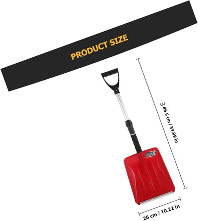 Retractable Snow Shovel with Plastic Blade and Aluminum Handle Portable Car Emergency Tool for Efficient Ice and Snow Removal Compact Outdoor Winter Trowel for Vehicle and Rv Use