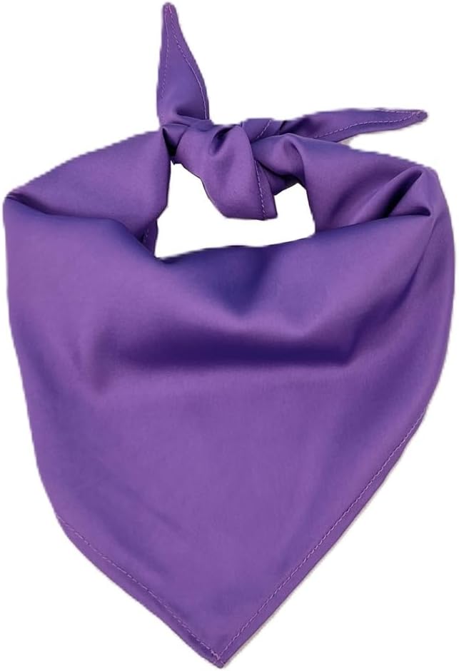 1 Pack Purple Dog Bandana Blank Polyester Dog Scarf for Medium Large Dogs