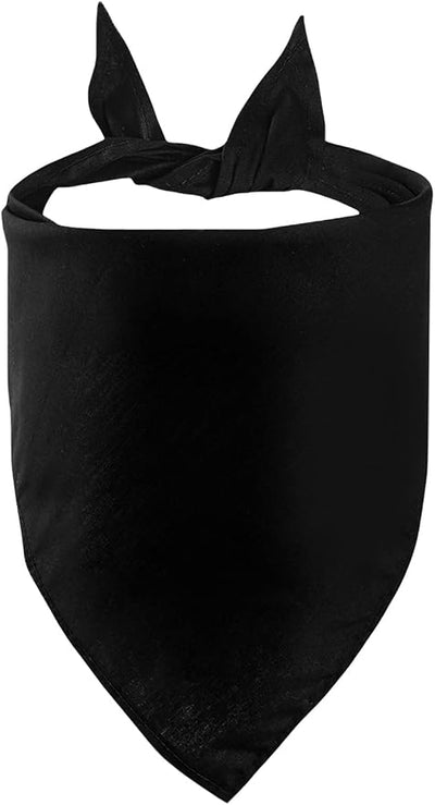Petitebella Single Color Pet Bandana for Dogs and Cats, Black, Medium, Polyester