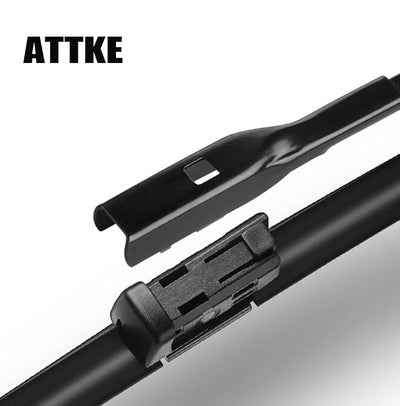 ATTKE Front Windshield Wiper Blades for Volkswagen Jetta 2011-2023 Vento 2014-2017 CC 2013-2017 Genuine Replacement Wiper Blade Set 24"/19" (Set of 2)