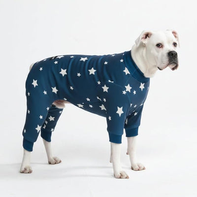 Spark Paws Dog Pajama, Dog Recovery Suit Male, Onesie, Ultra-Soft and 4-Way Stretch, for Small Medium and Large Breeds - Stars - 3XL
