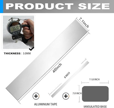 2 PC Battery Insulation Kit 40"x7" Battery Blanket Battery Wrap Heat Shield Extreme Temperature Protection in Cold Weather and Hot Summer for Car Truck RV