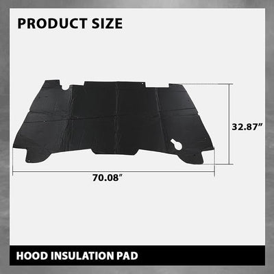 G-PLUS Hood Insulation Pad w/ Clips Compatible with Dodge Ram 1500 1994-2001/Not Fit Durango Or Dakota/Not Fit for Diesel
