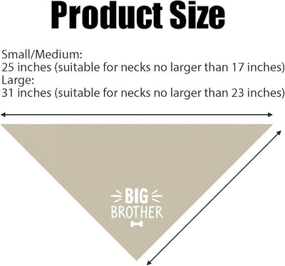 Big Brother Dog Bandana, Beige Pet Dog Scarf Accessories, Pregnancy Announcement Big Brother Baby Reveal, Pet Dogs Triangle Scarf, Dogs Bandana for Small Medium