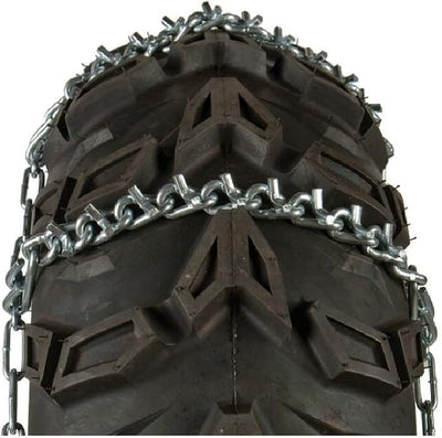 Suitable for ATV/UTV Snow Use - Tire Chains [Size A, SOLD IN PAIRS] Compatible with 2000-2024 Models Fitting Tire Sizes 23x8-12 & 22x10-9