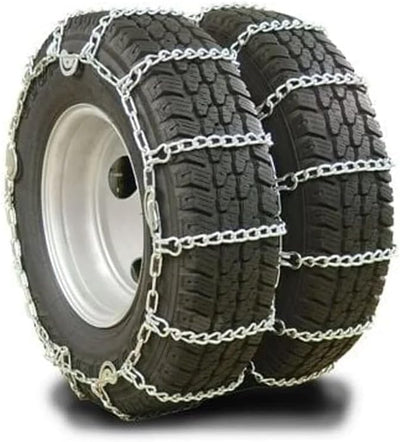 Mytee Products (Set of 2) 24.5" Twist Link Dual Snow Tire Chains for Semi Trucks - Emergency Tire Traction Grip - Snow Blower Wheel Chains for Commercial Trucks, SUVs, Pickups, Auto Trac