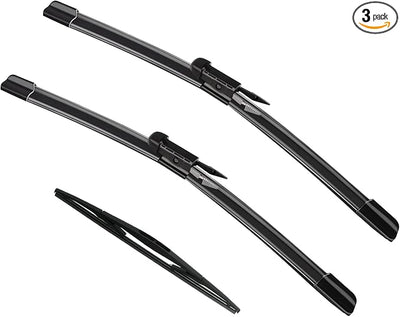 3 Factory Windshield Wiper Blades Replacement for 2008-2012 Ford Escape | Original Equipment,Premium All-Seasons, Front and Rear,20"/20"/12" (Set of 3) Pinch tab,Easy Installation