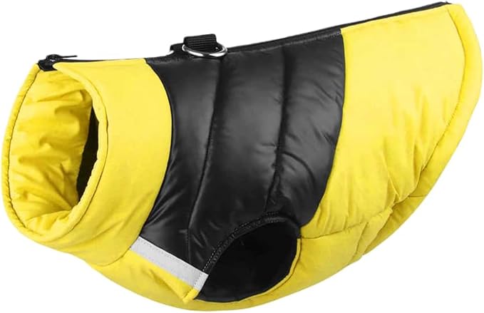Winter Christmas Waterproof Windproof Dog Jacket - Warm Vest Coat for Small & Medium Dogs - Not Suitable for Big Dogs C-3-yellow Small