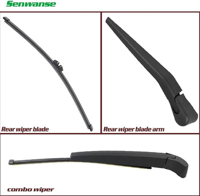 Rear Windshield Wiper Blade and Arm Replacement for Volvo XC90 2015-2021 V90 2015-2019 Back Windscreen Wiper