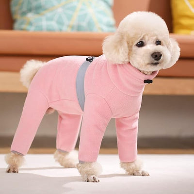 Polar Fleece Dog Coats for Small Medium Dogs, Winter Jacket Sweater Vest Bodysuit, Four-Legged Warm Clothes Pajamas