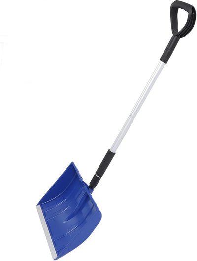 Keenso Compact Detachable Snow Shovel, Portable Design for Car Garden, PP Aluminum Material for Snow Removal, Camping (Blue)