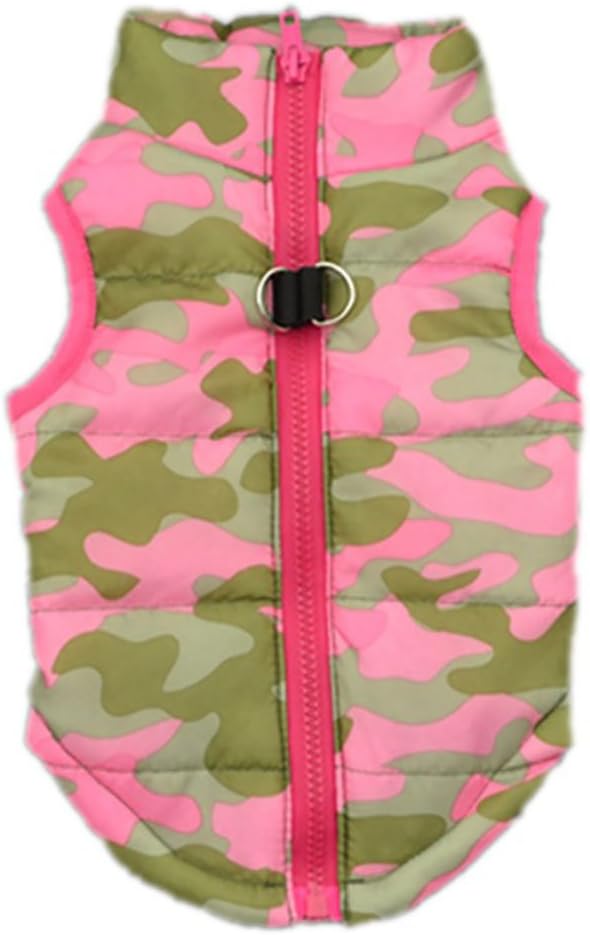 Winter Dog Coat - Waterproof Windproof Warm Dog Jacket for Cold Weather - Small Medium Dogs (Puppies & Neuttered) - Rosered XXS