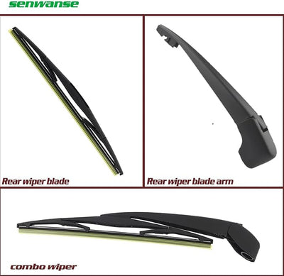 Rear Windshield Wiper Blade and Arm Replacement for BMW X5 F15 2014-2019 Back Window Windscreen Wiper