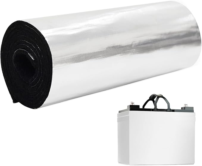 40"x7" Car Battery Insulation Kit - Battery Wrap Blanket Thermal Heat Shield Blanket for Extreme Temperature Hot Cold Weather Protection for Vehicle, Truck, RV Batteries, 1PC